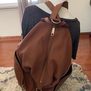 Leather fashion backpack